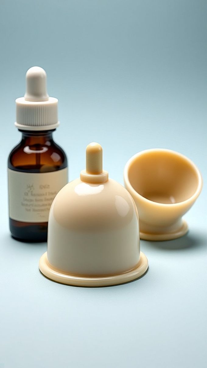 Ventosas e óleo para terapia